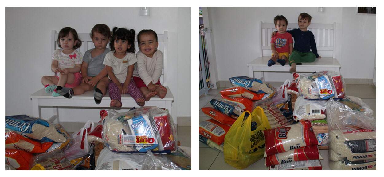 Doacoes-leilao-2 Leilão solidário - Entrega dos 283kg de alimentos arrecadados para Creche Anjo da Guarda